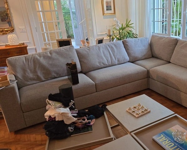 Higienização de Estofados em SP - Absoluta Higienização - Antes e Depois