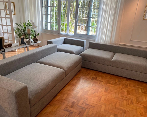 Higienização de Estofados em SP - Absoluta Higienização - Antes e Depois